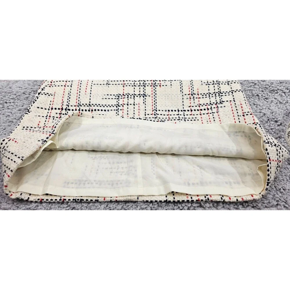 New Banana Republic Women's Mini Dress Ivory Tweed Halter Twee Mod Preppy Size 0 - Picture 11 of 16